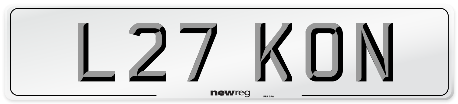 L27 KON Number Plate from New Reg